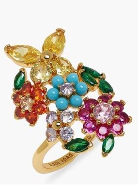 Kate Spade New Bloom Flower Ring. Size 8